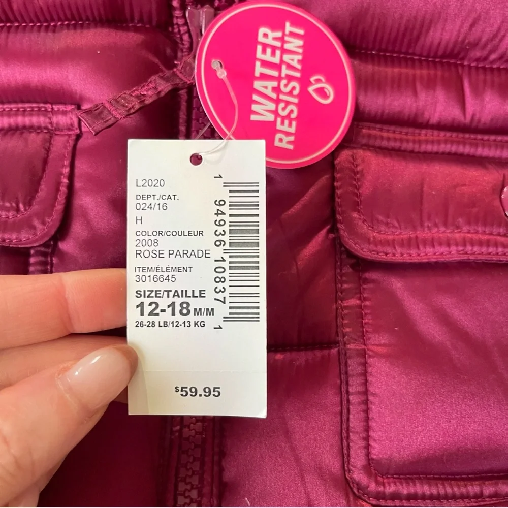 NWT 12-18m The Children’s Place Pink Coat